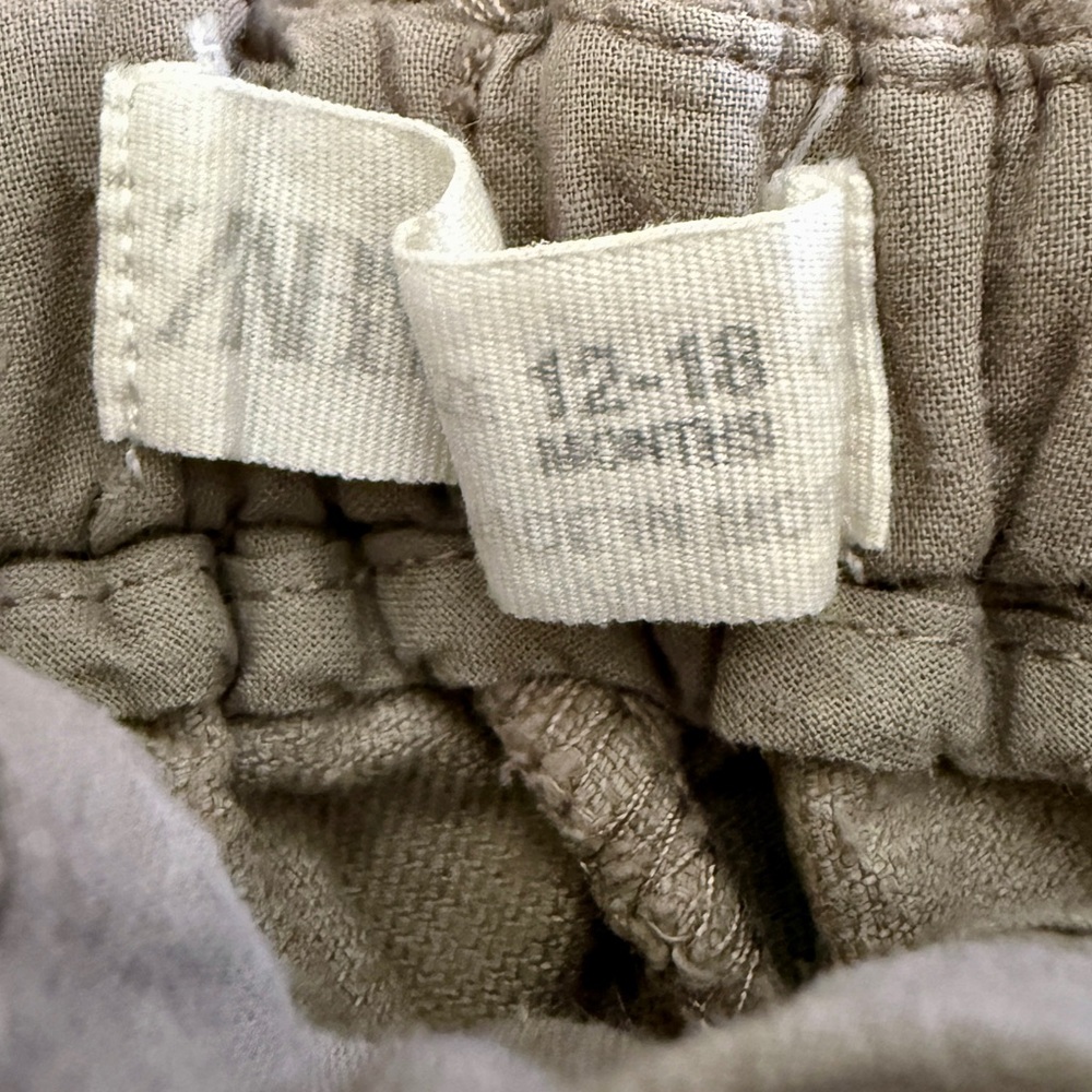 Zara Baby Gray Corduroy Pants with Dandelion Puff Design – Size 12-18 Months - Picture 5 of 5